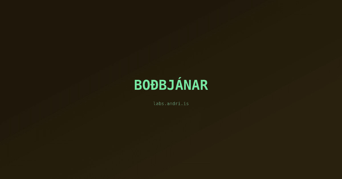 Screenshot of Boðbjánar